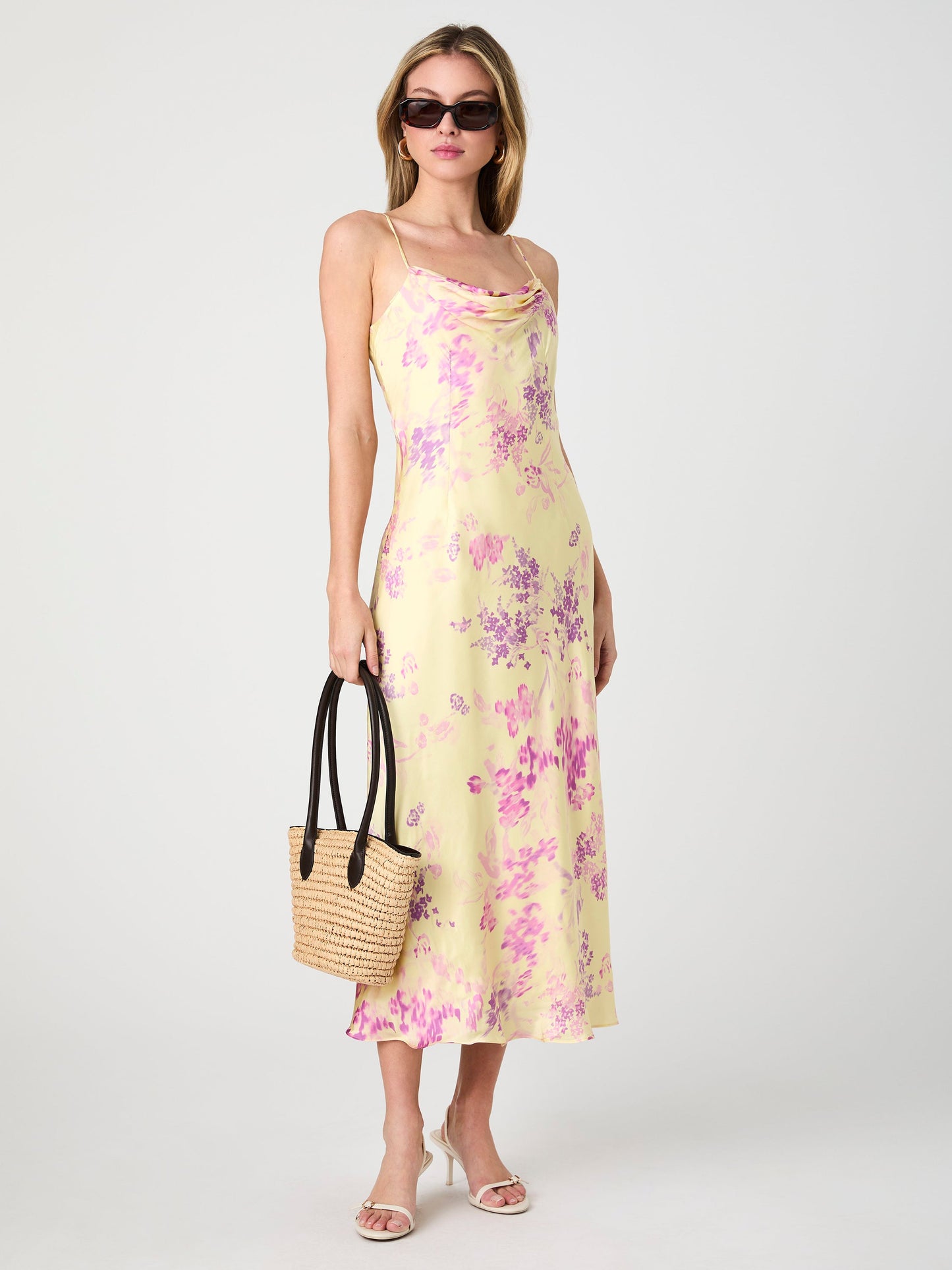 Elyria Oona Satin Midi Dress