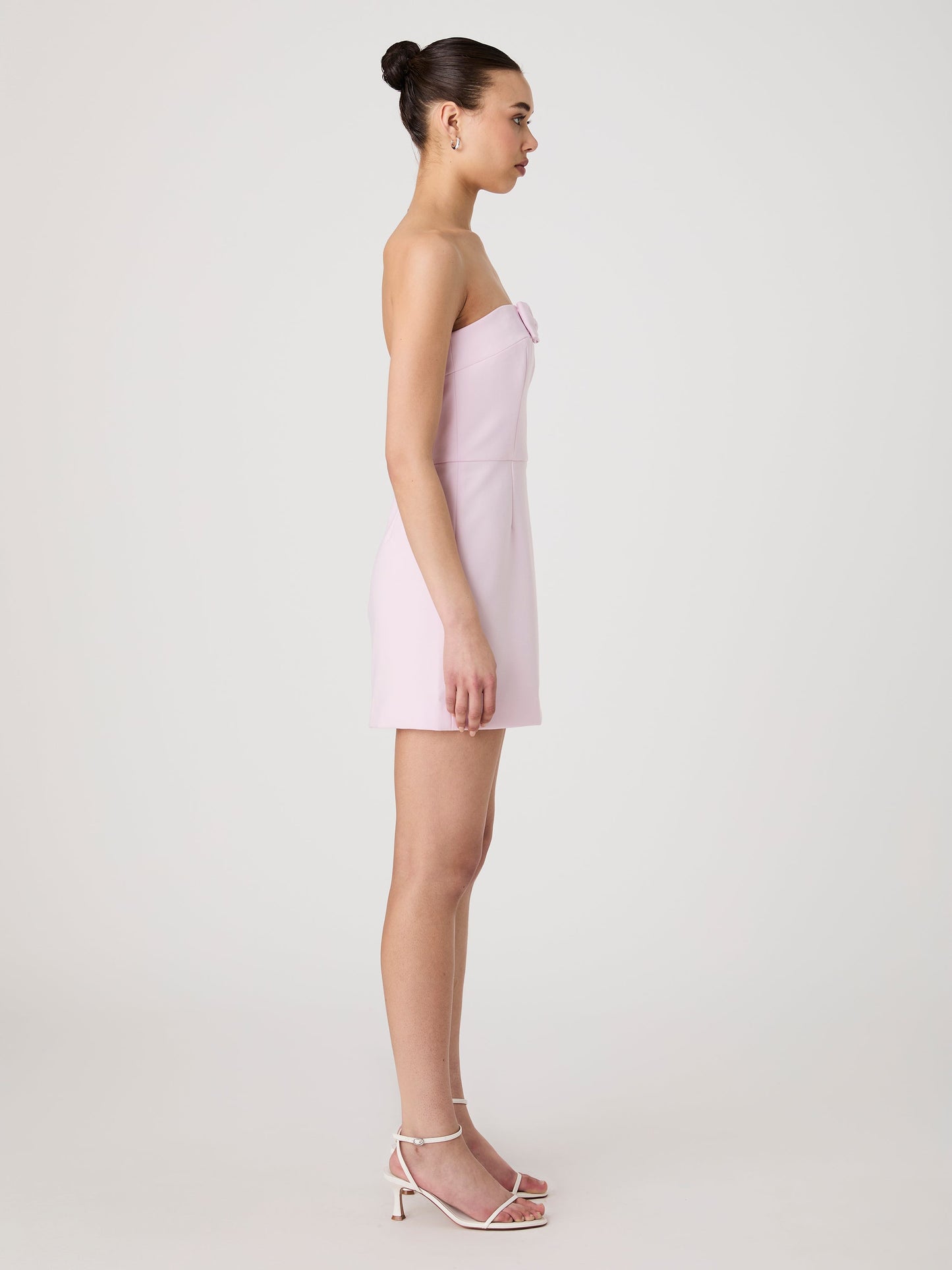 Whisper Strapless Bow Mini Dress