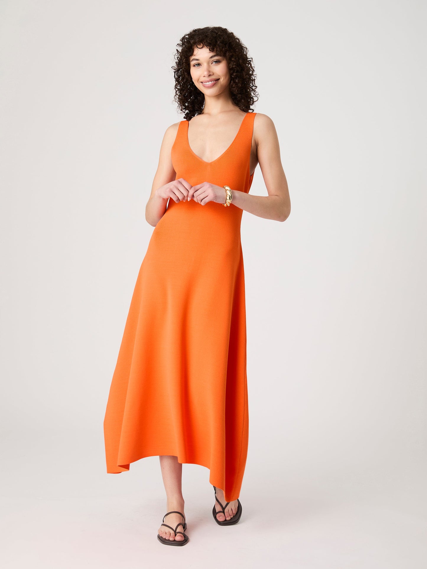 Fit & Flare Knit Midi Dress