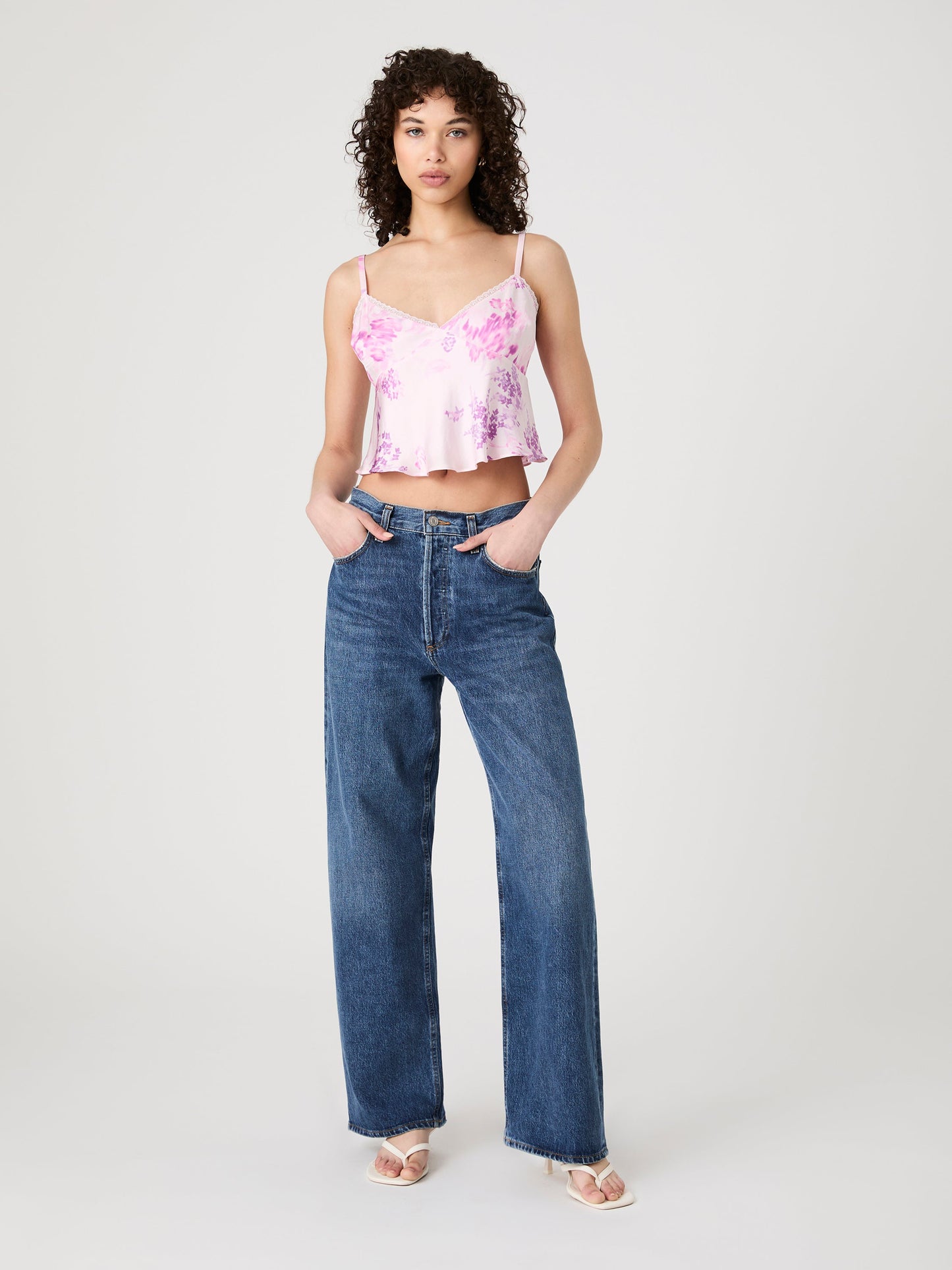 Elyria Oona Satin Babydoll Top