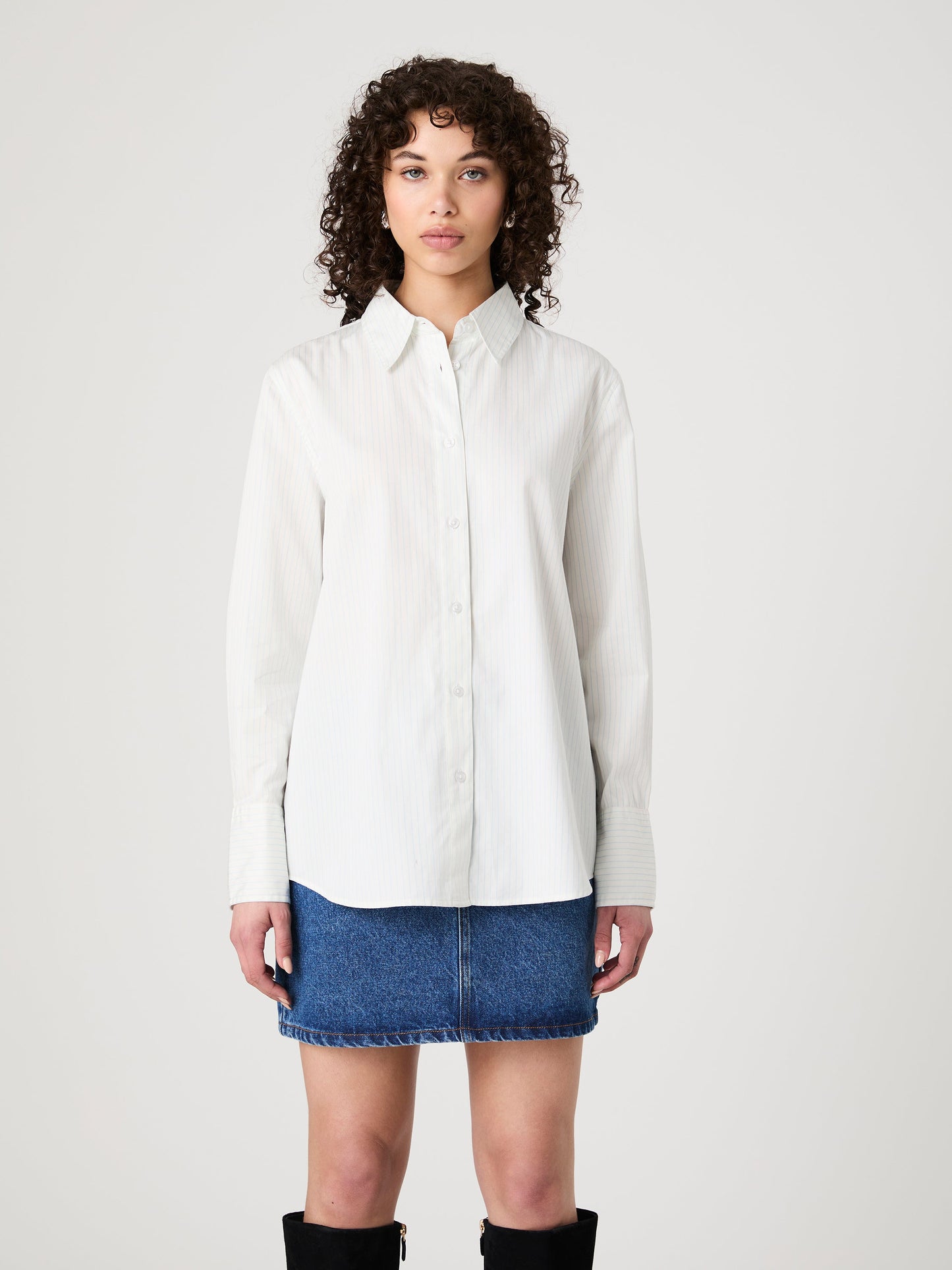 Pinstripe Poplin Button Down