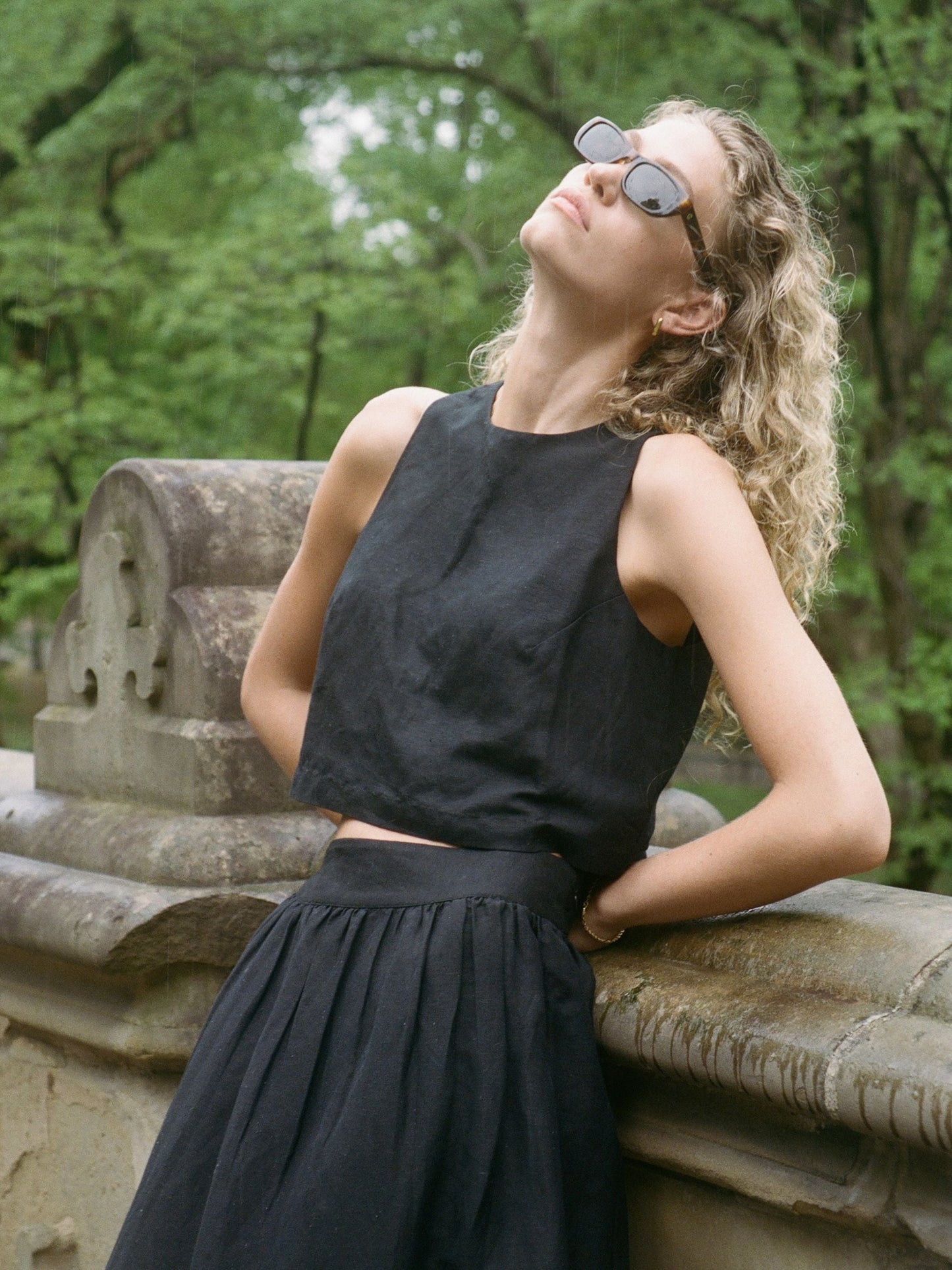 Birdie Linen Shell Top