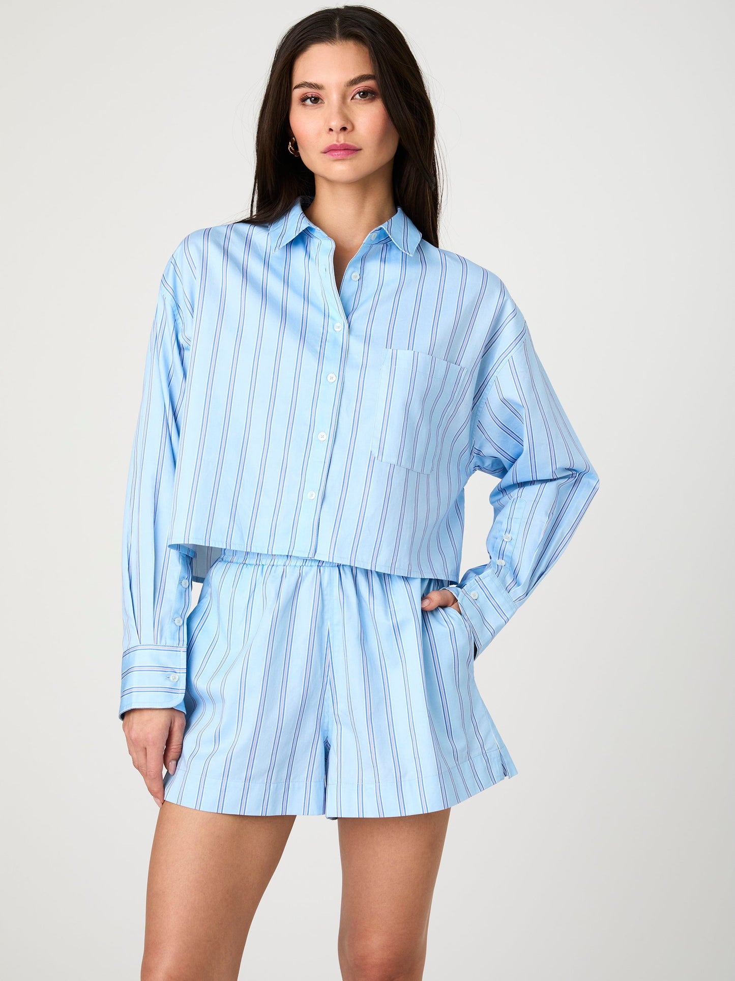Lorenzo Stripe Cropped Shirt