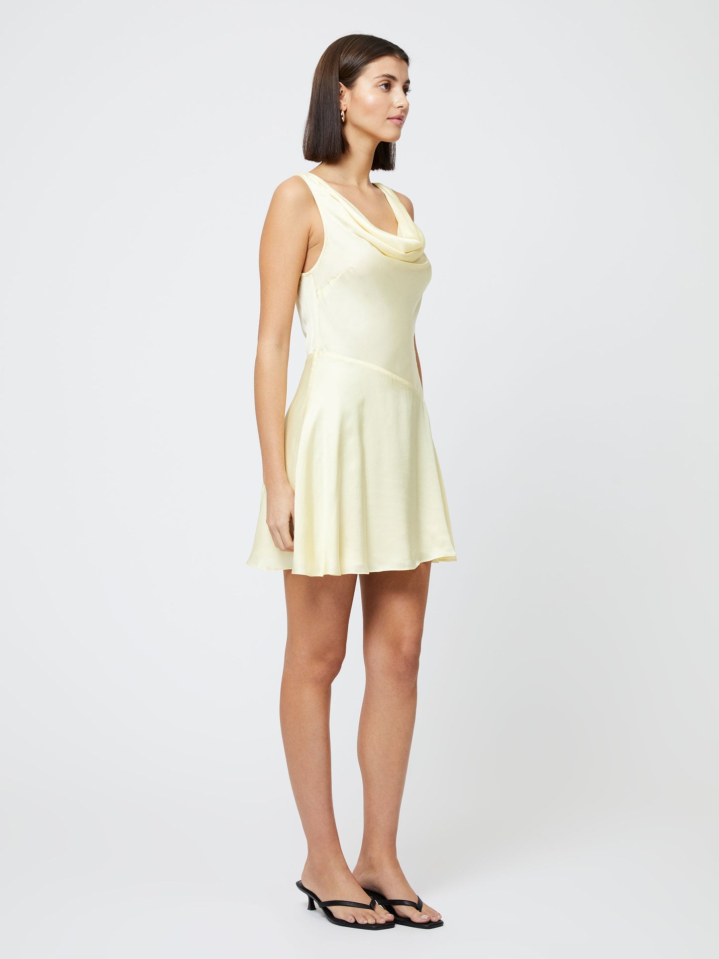 Oona Satin Asymmetrical Mini Dress